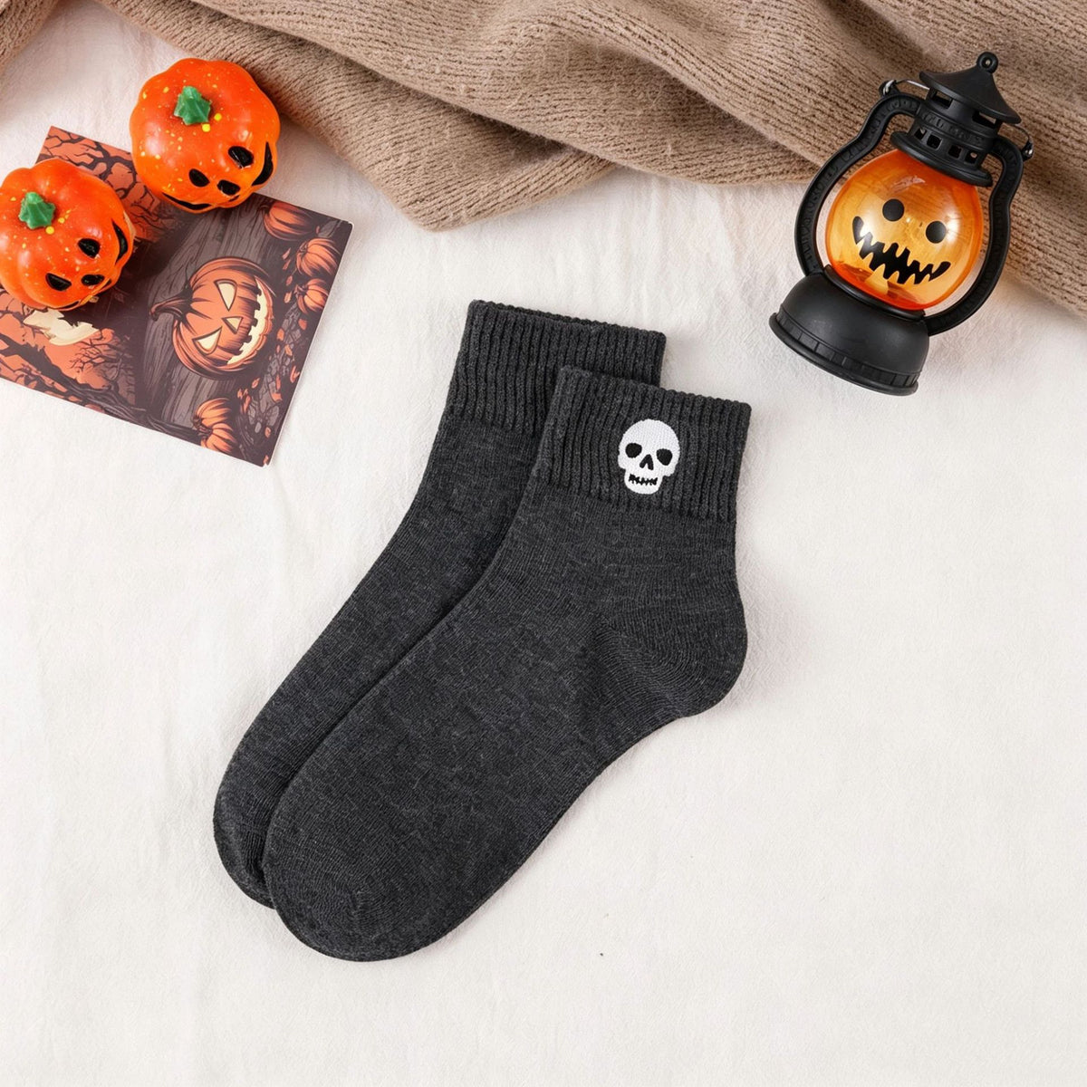 Halloween Daily Thickened Mid-Calf Socks - 5 Pairs