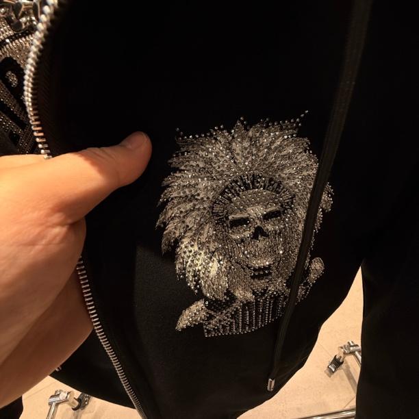Heavy Fashion Crystal Hooded Padded Jacket