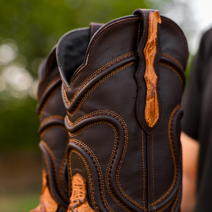 Artisan Rustic Matte Piraroucu Boots - Square Toe