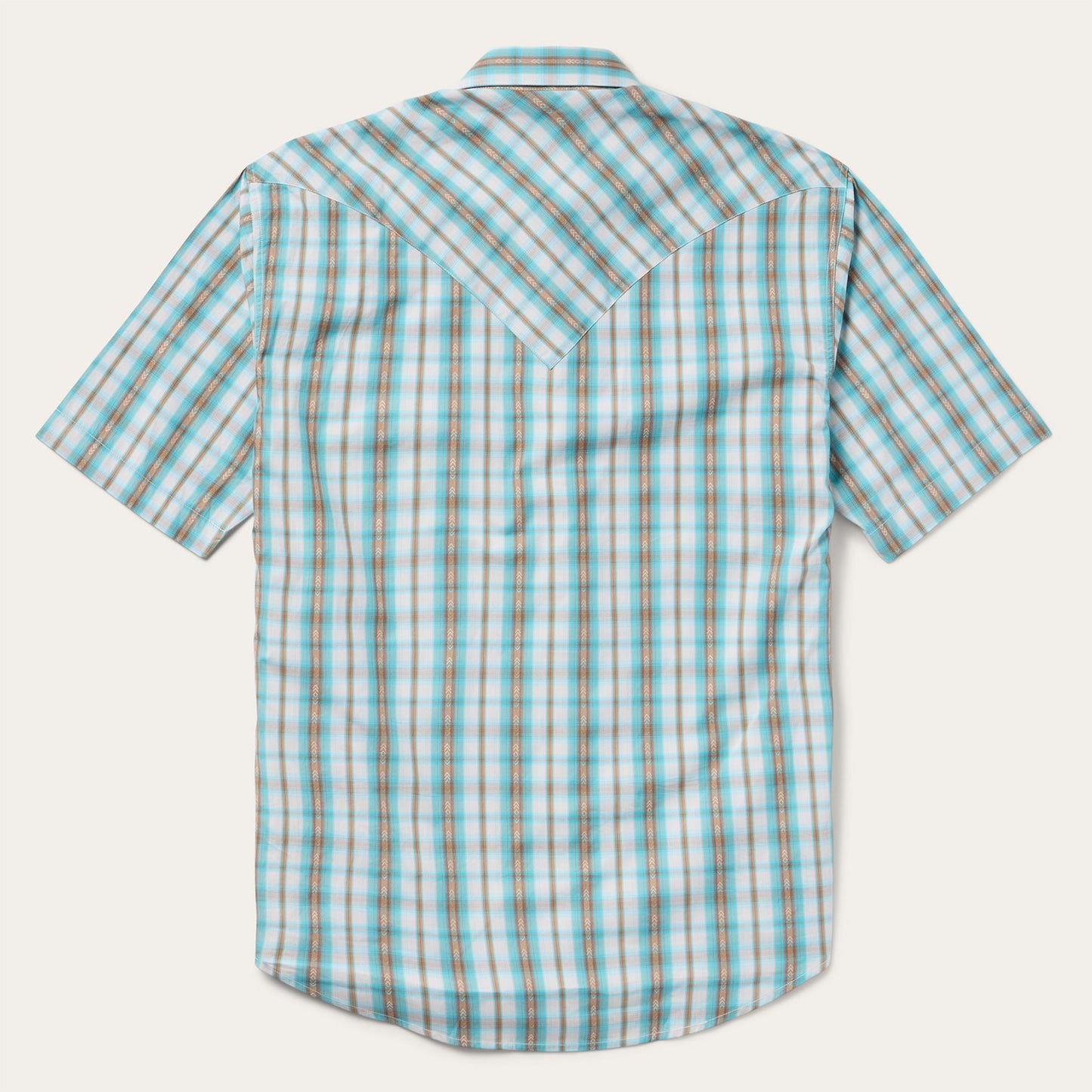 Moss Plaid Short-Sleeve Western Shirt