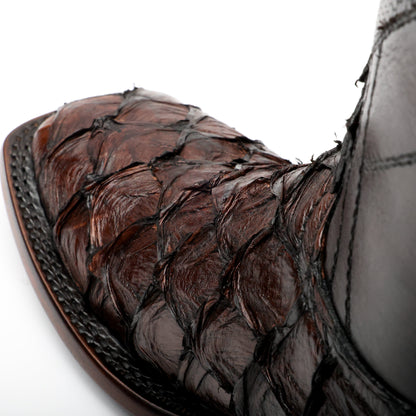 Rugged Elegance Pirarucu Boots - Square Toe