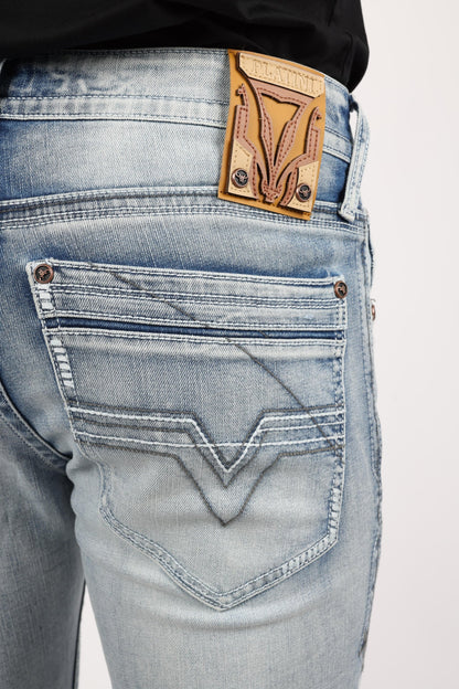 Men's Light Blue Boot Cut Jeans