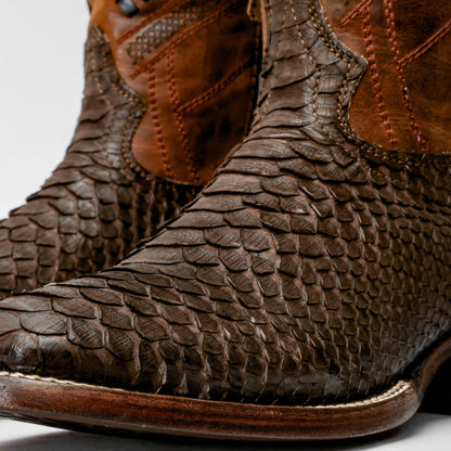Genuine Python Boots - Square Toe