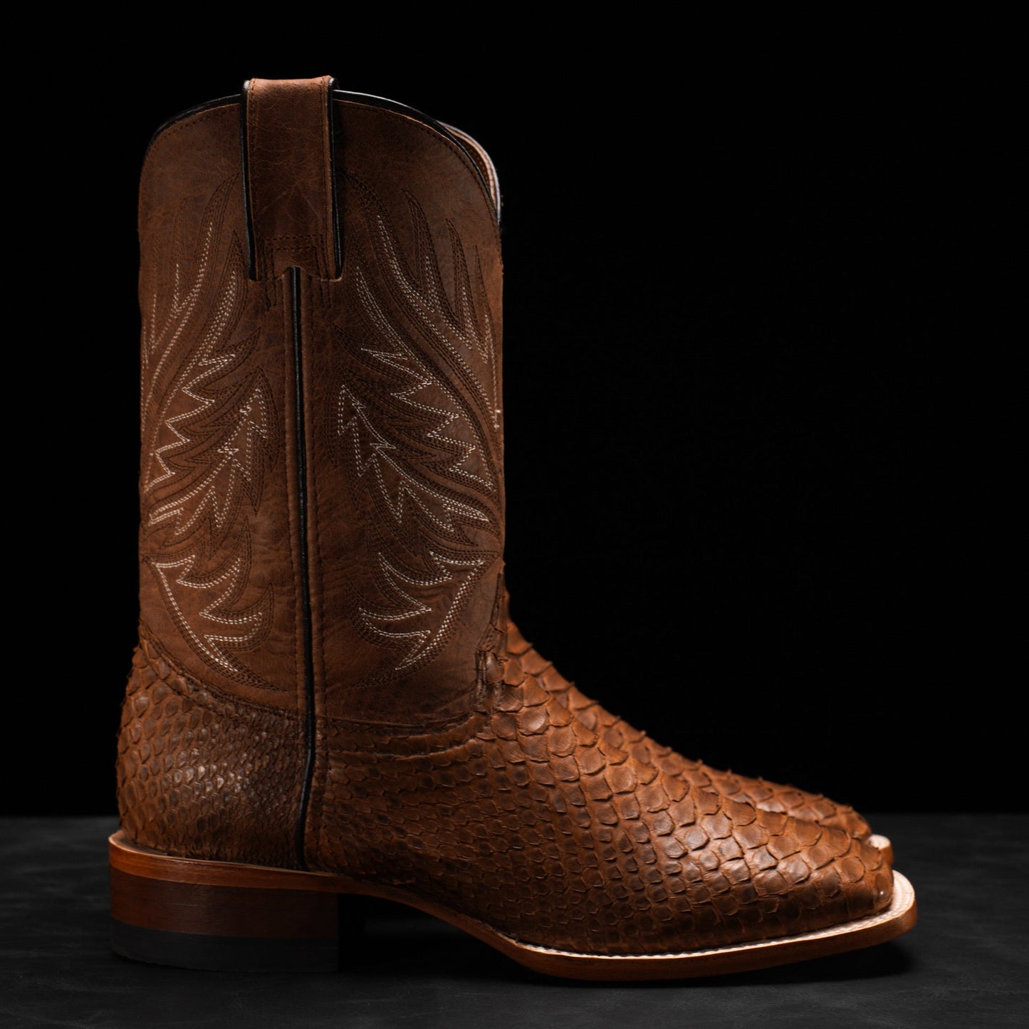 Authentic Porto Python Boots – Square Toe