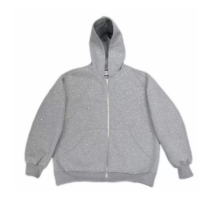 Crystal-Waterfall Galaxy Zip Up Hoodie