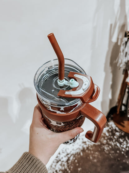Wide Wyoming Cow Tumbler