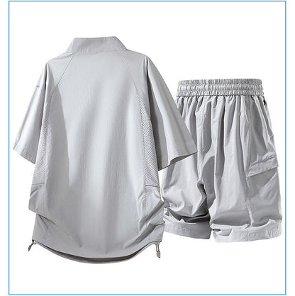 Street Techwear Biker Style Cargo Set