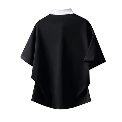 Black and White Color-Blocked Stylish T-shirt