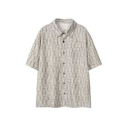 Casual Retro Plaid Short-Sleeve Shirt