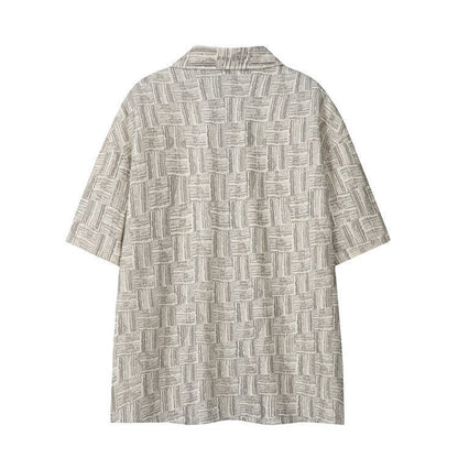 Casual Retro Plaid Short-Sleeve Shirt