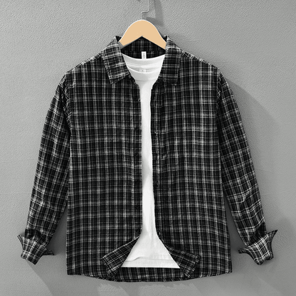 Retro Artistic Plaid Casual Loose Shirt