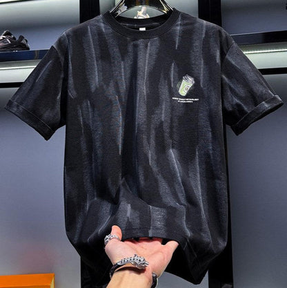 Trendy Loose-Fitting Tie-Dye Print T-Shirt