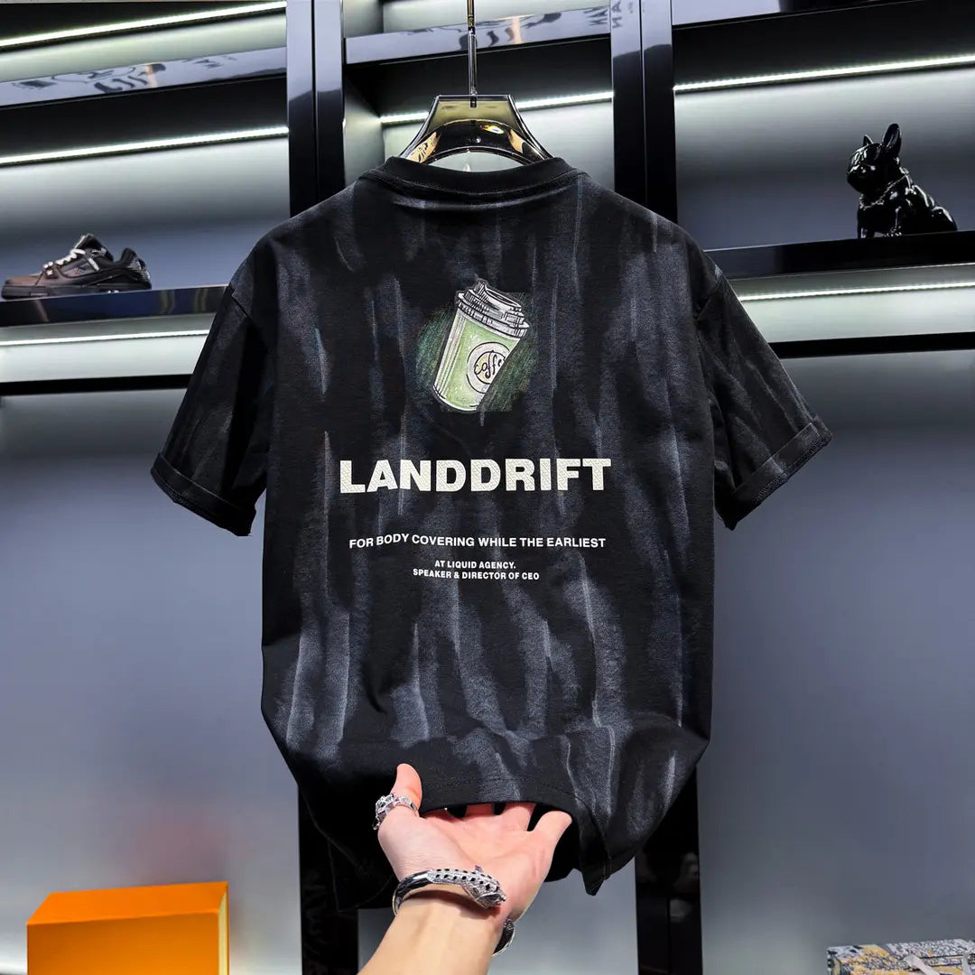 Trendy Loose-Fitting Tie-Dye Print T-Shirt