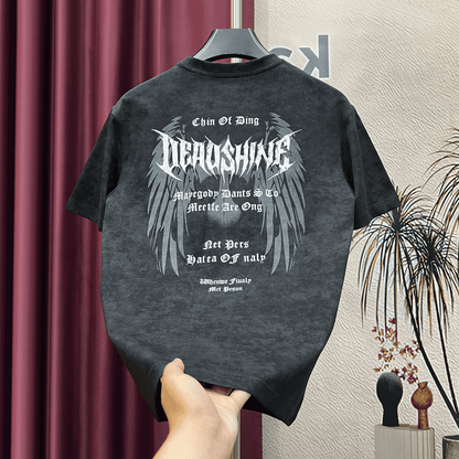 Summer Fashion Tie Dye Wing Print T-Shirt