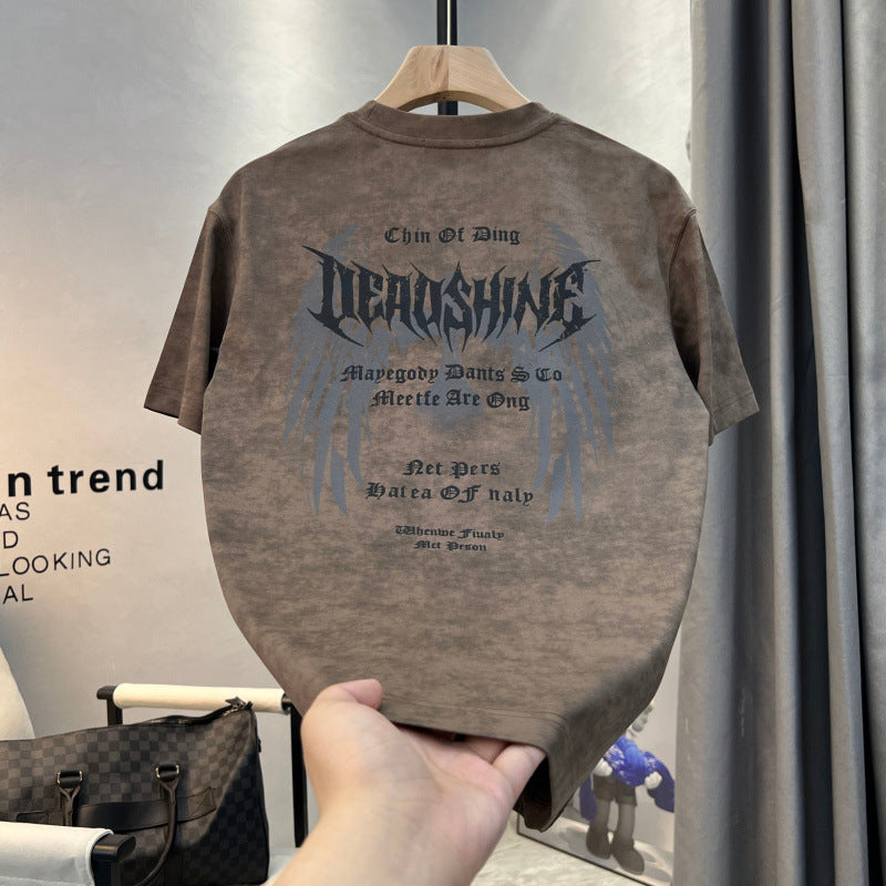 Summer Fashion Tie Dye Wing Print T-Shirt