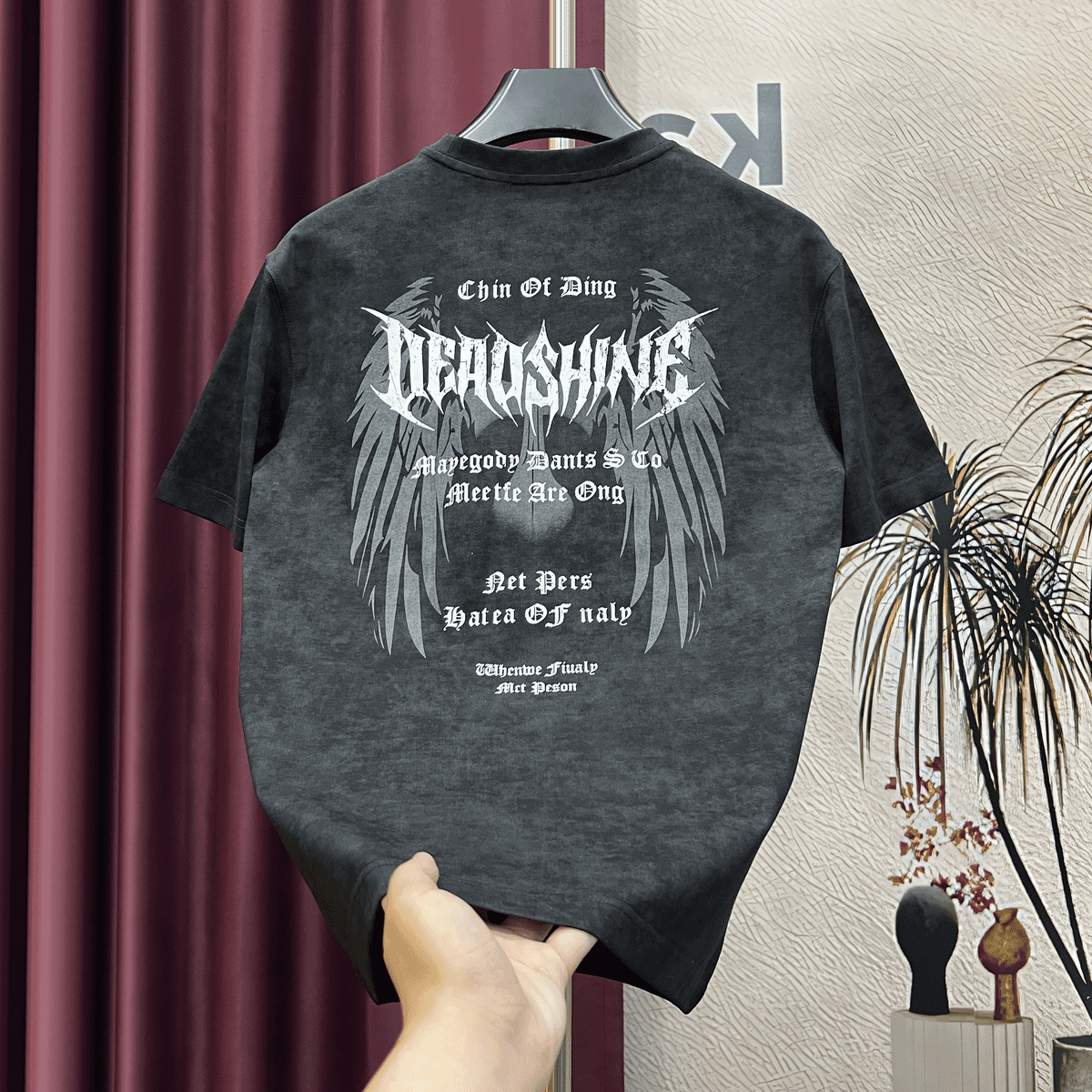 Summer Fashion Tie Dye Wing Print T-Shirt