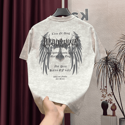 Summer Fashion Tie Dye Wing Print T-Shirt