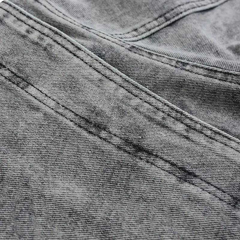 Vintage Washed Distressed Denim Jacket