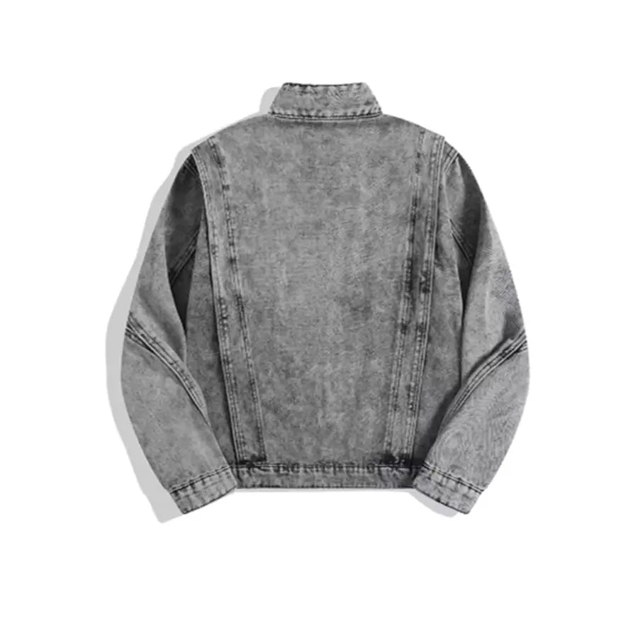 Vintage Washed Distressed Denim Jacket