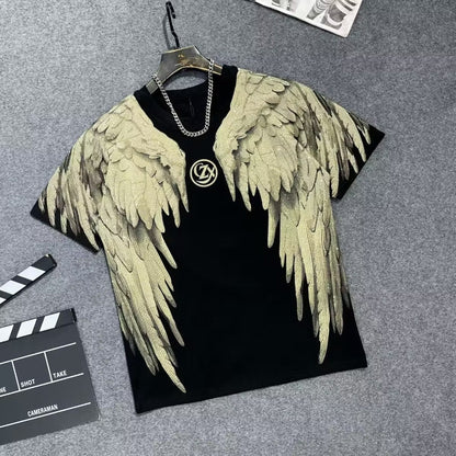 Fashion Crystal-Waterfall Angel Wings T-Shirts