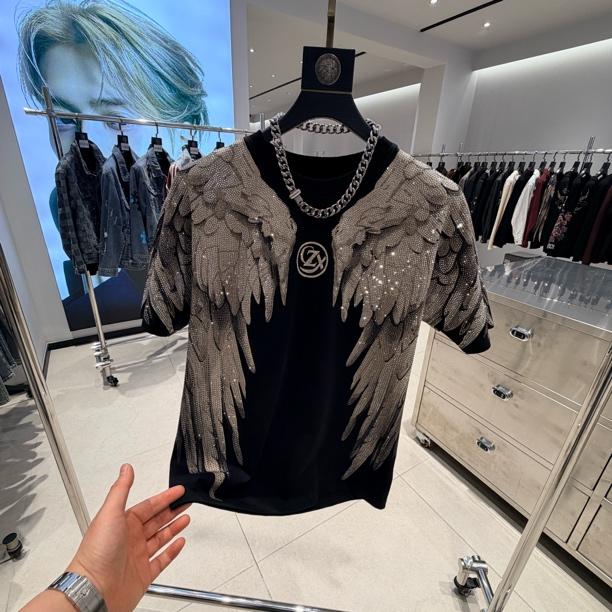 Fashion Crystal-Waterfall Angel Wings T-Shirts