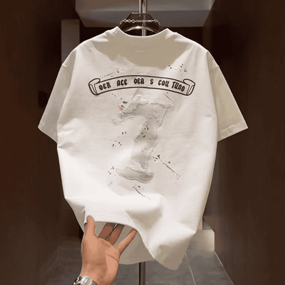 Trendy Splash-Ink Embroidered 7 T-Shirts