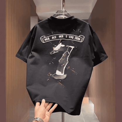 Trendy Splash-Ink Embroidered 7 T-Shirts