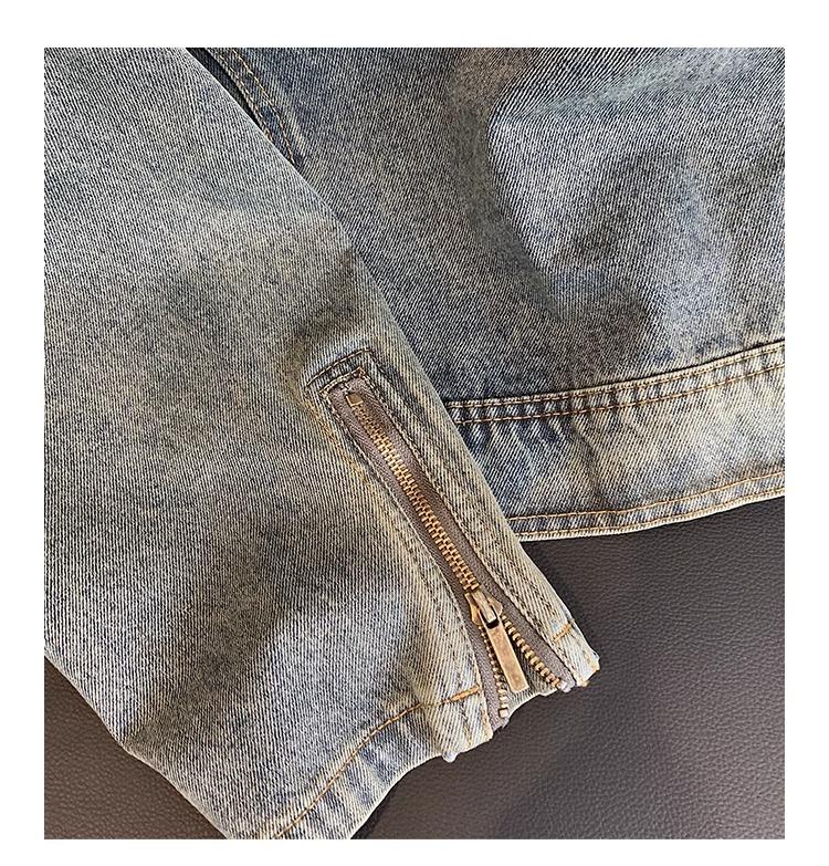 Deconstructed Washed Gradient Heavyweight Denim Jacket