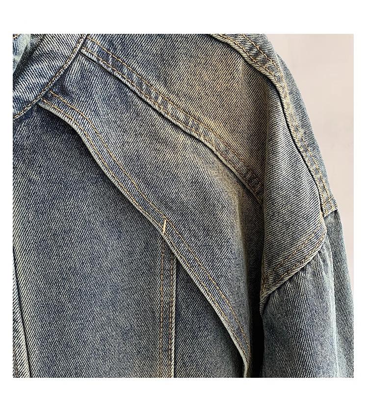 Deconstructed Washed Gradient Heavyweight Denim Jacket