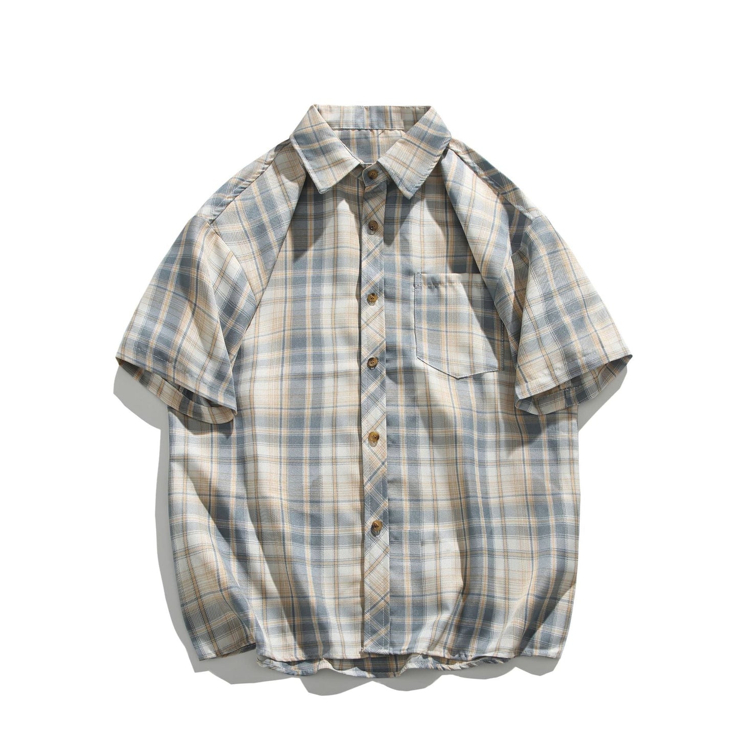 Retro Plaid Printed Loose Casual Shirt