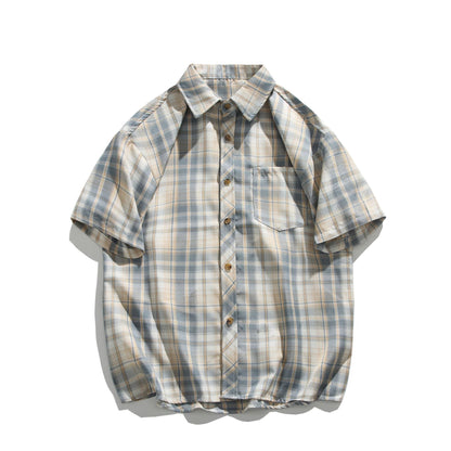 Retro Plaid Printed Loose Casual Shirt