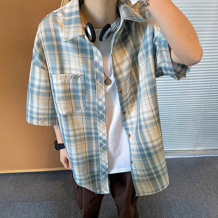 Retro Plaid Printed Loose Casual Shirt