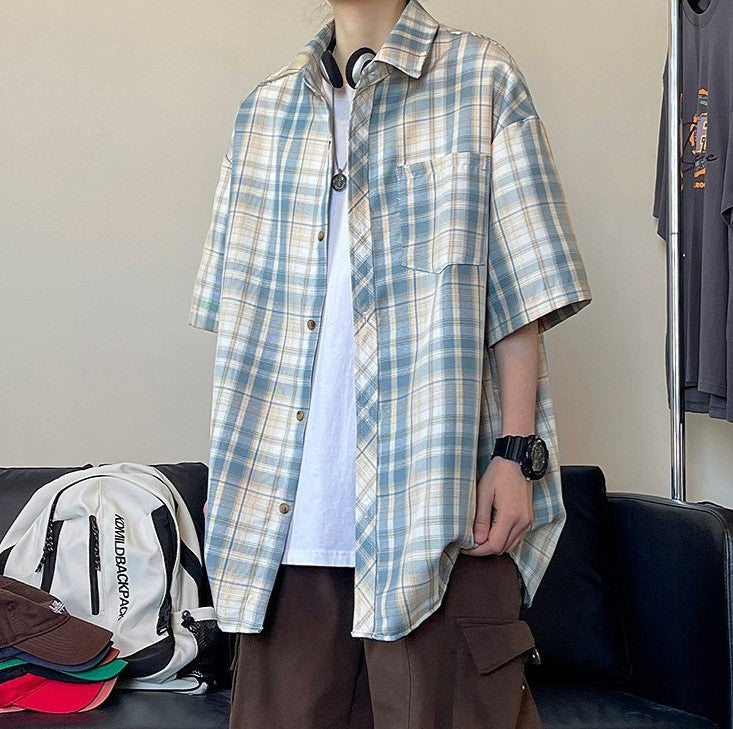Retro Plaid Printed Loose Casual Shirt