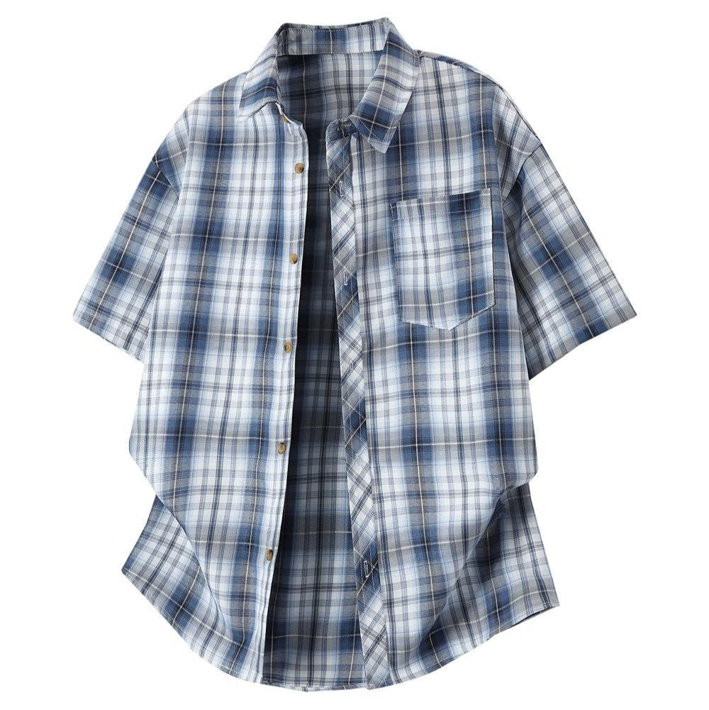 Retro Plaid Printed Loose Casual Shirt