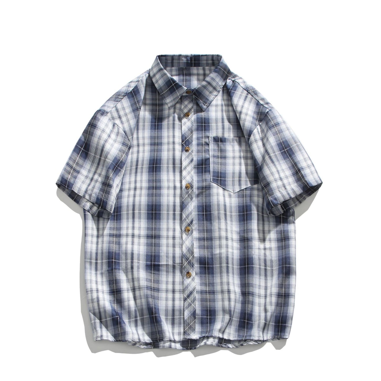 Retro Plaid Printed Loose Casual Shirt