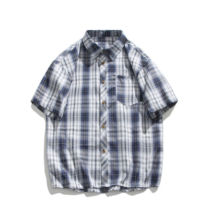 Retro Plaid Printed Loose Casual Shirt