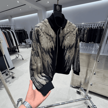 Fashion Crystal-Waterfall Angel Wings Jacket
