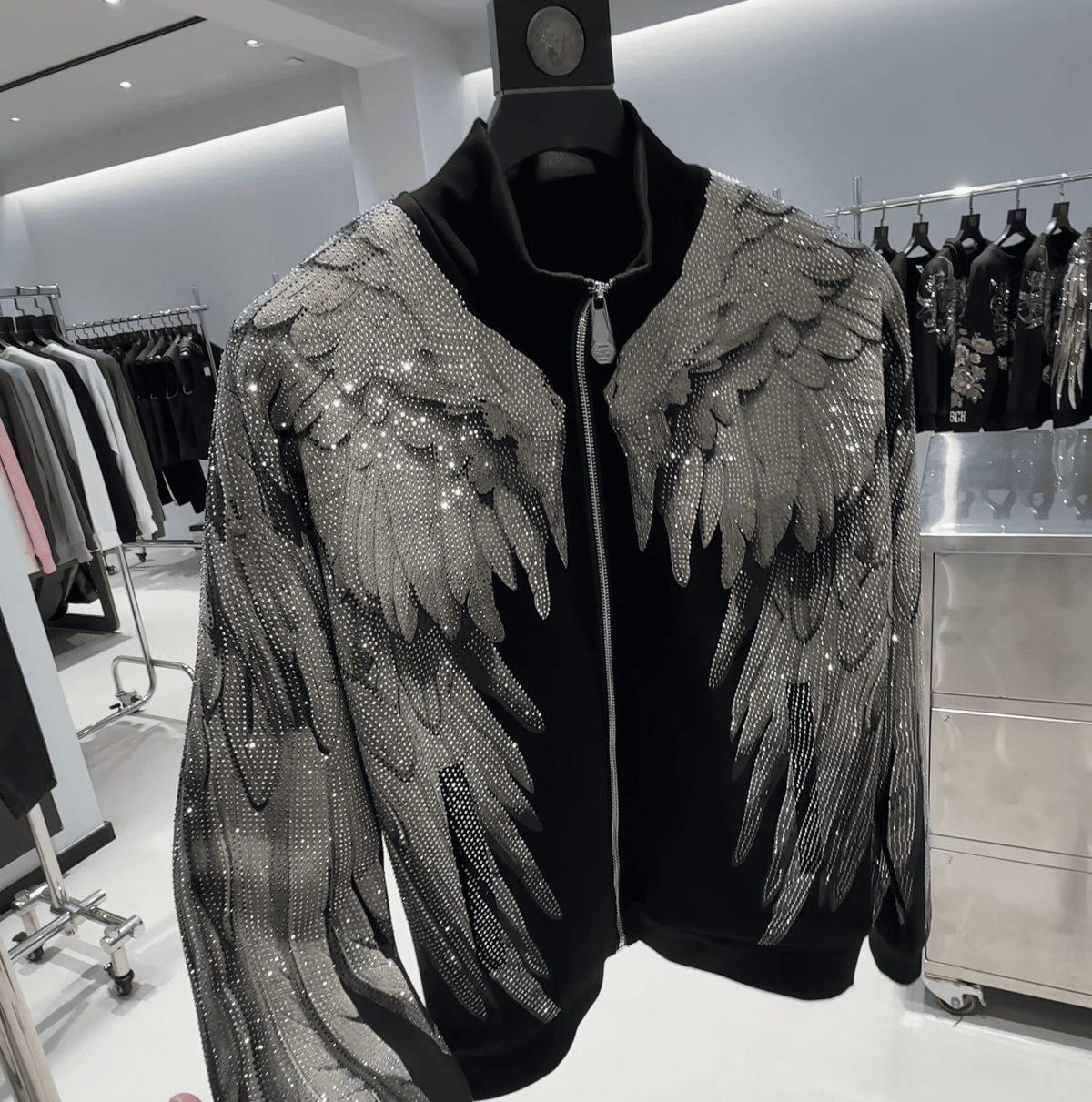 Fashion Crystal-Waterfall Angel Wings Jacket