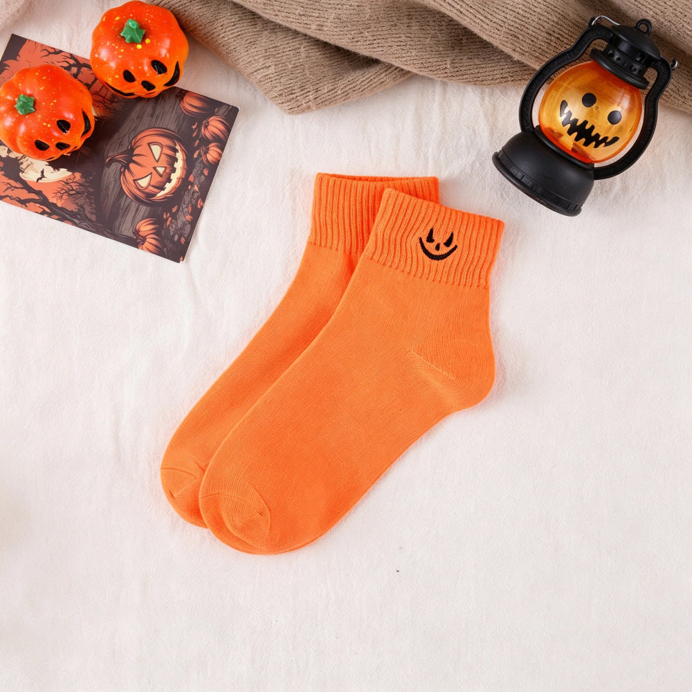 Halloween Daily Thickened Mid-Calf Socks - 5 Pairs