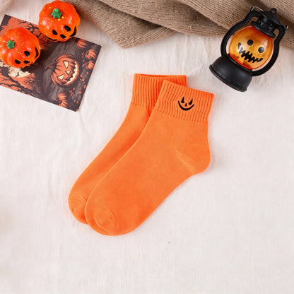 Halloween Daily Thickened Mid-Calf Socks - 5 Pairs