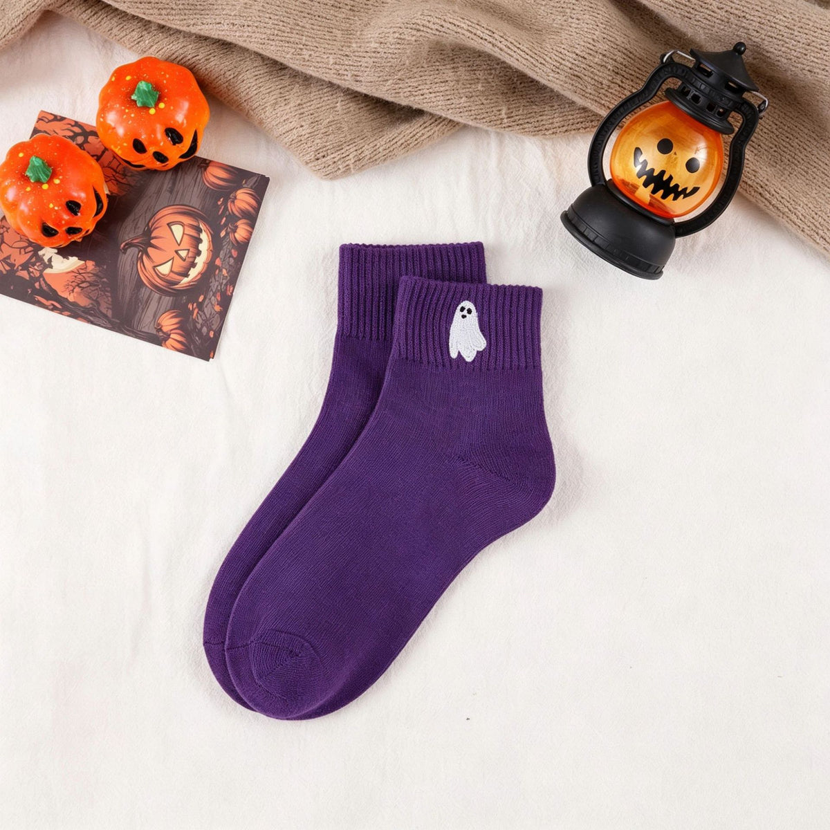 Halloween Daily Thickened Mid-Calf Socks - 5 Pairs