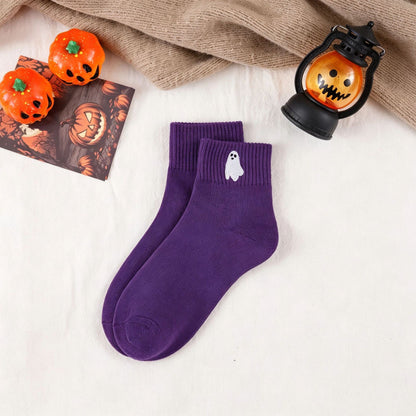 Halloween Daily Thickened Mid-Calf Socks - 5 Pairs