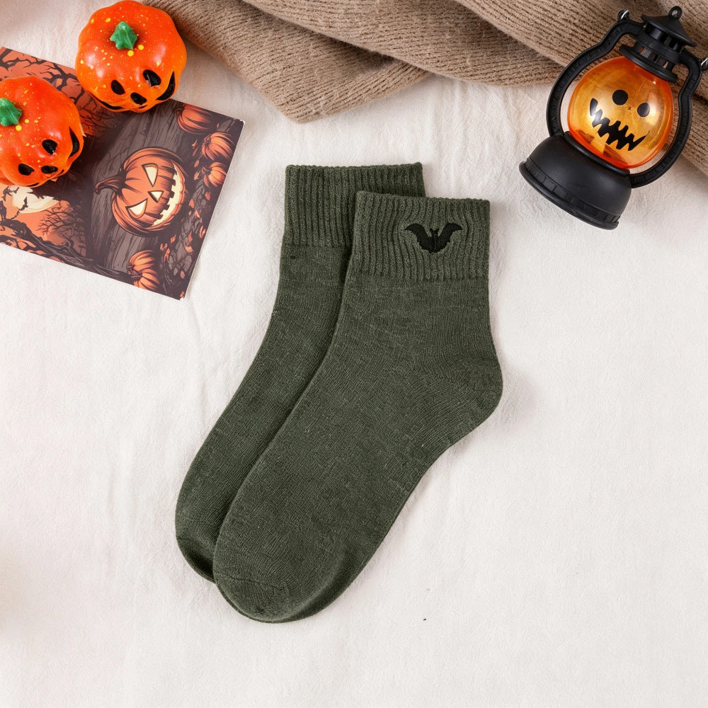 Halloween Daily Thickened Mid-Calf Socks - 5 Pairs