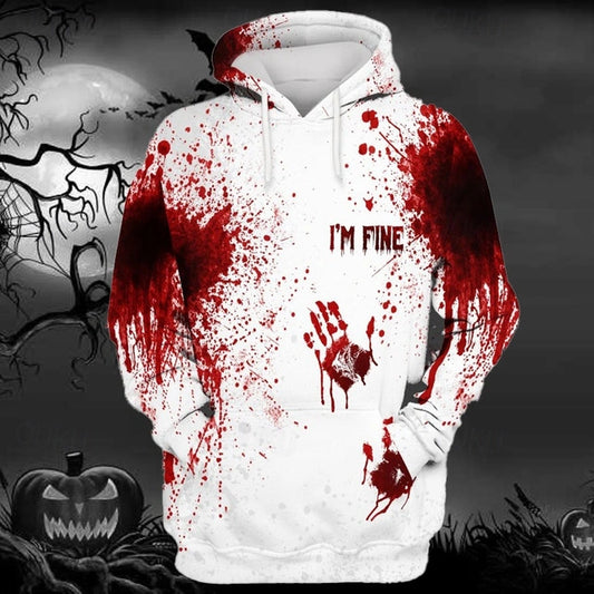 Halloween Horror Streetwear Hoodie - I'M FINE
