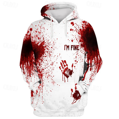 Halloween Horror Streetwear Hoodie - I'M FINE