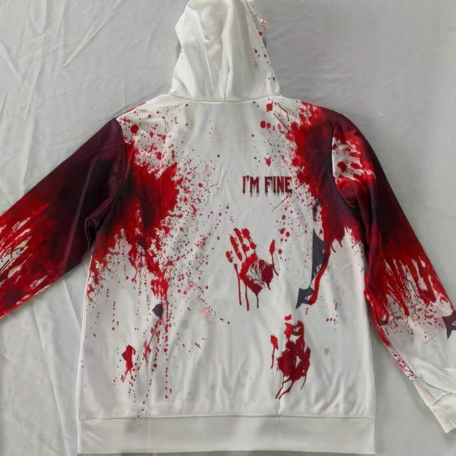 Halloween Horror Streetwear Hoodie - I'M FINE