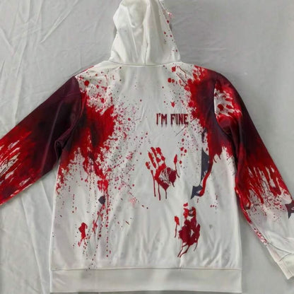 Halloween Horror Streetwear Hoodie - I'M FINE