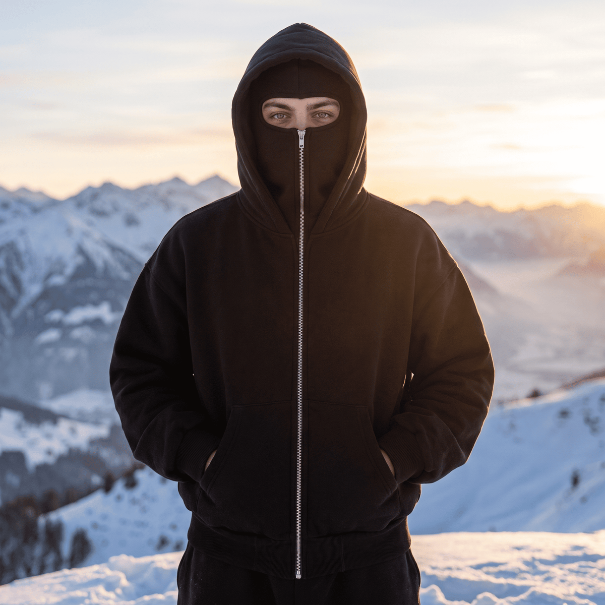 Double Hooded Full Zip Hoodie