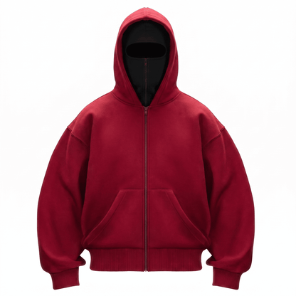Double Hooded Full Zip Hoodie