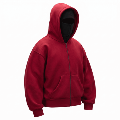 Double Hooded Full Zip Hoodie